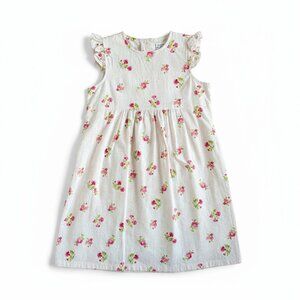 Classic Whimsy Girls Kids Floral Ruffle Cottagecore Flower Dress Size 7 Pink